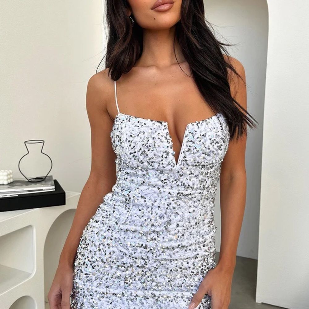 That’s So Fetch Miranda Dress Silver Sequin 2‎ NWT IN PACKAGE